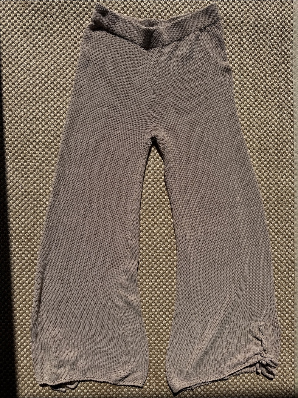 Zara Women’s Taupe Knit Wide-Leg Pants size M